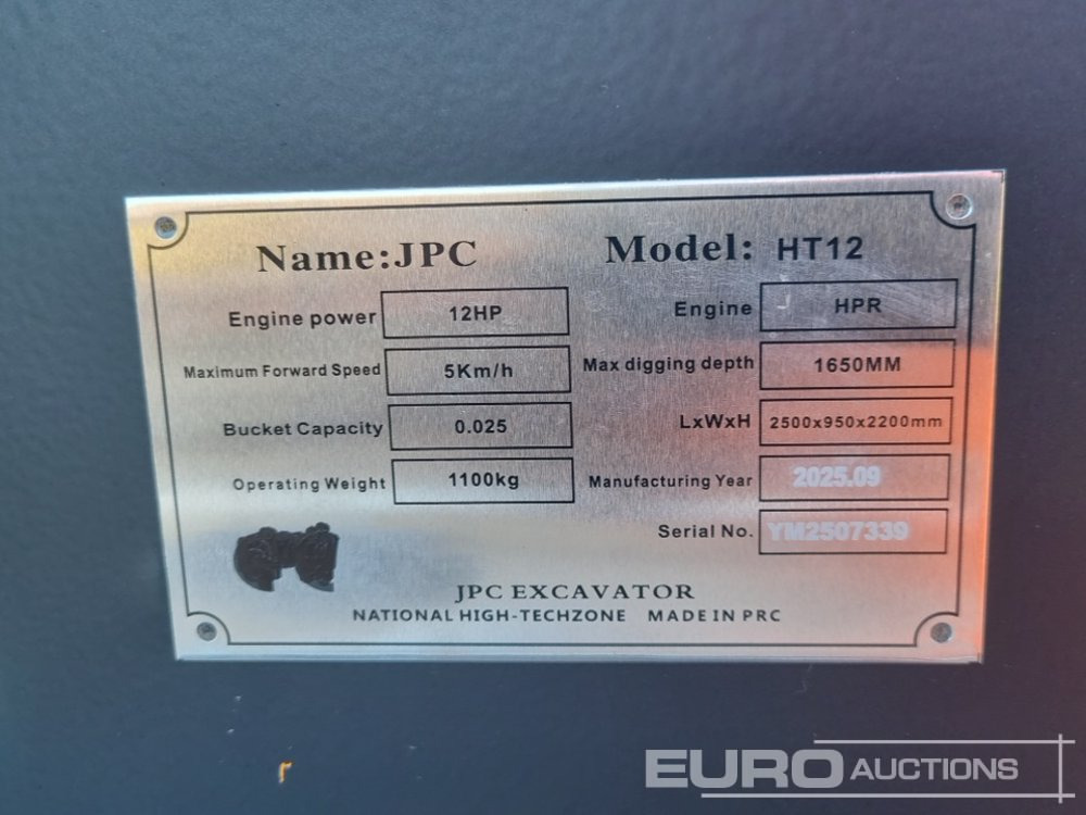 Mini pelle Unused 2025 JPC HT12: photos 36 Mini pelle Unused 2025 JPC HT12: photos 36