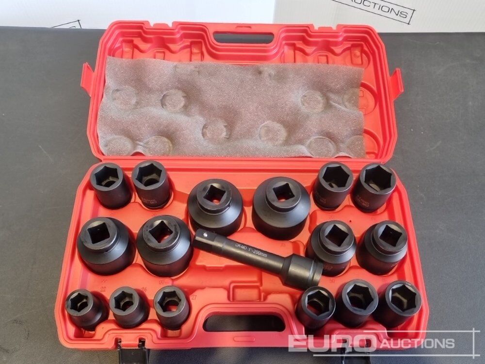 Unused 2026 Boss 1" 17pc Pneumatic Socket Set, 8" Extension Rod - Équipement de garage: photos 1 Unused 2026 Boss 1" 17pc Pneumatic Socket Set, 8" Extension Rod - Équipement de garage: photos 1