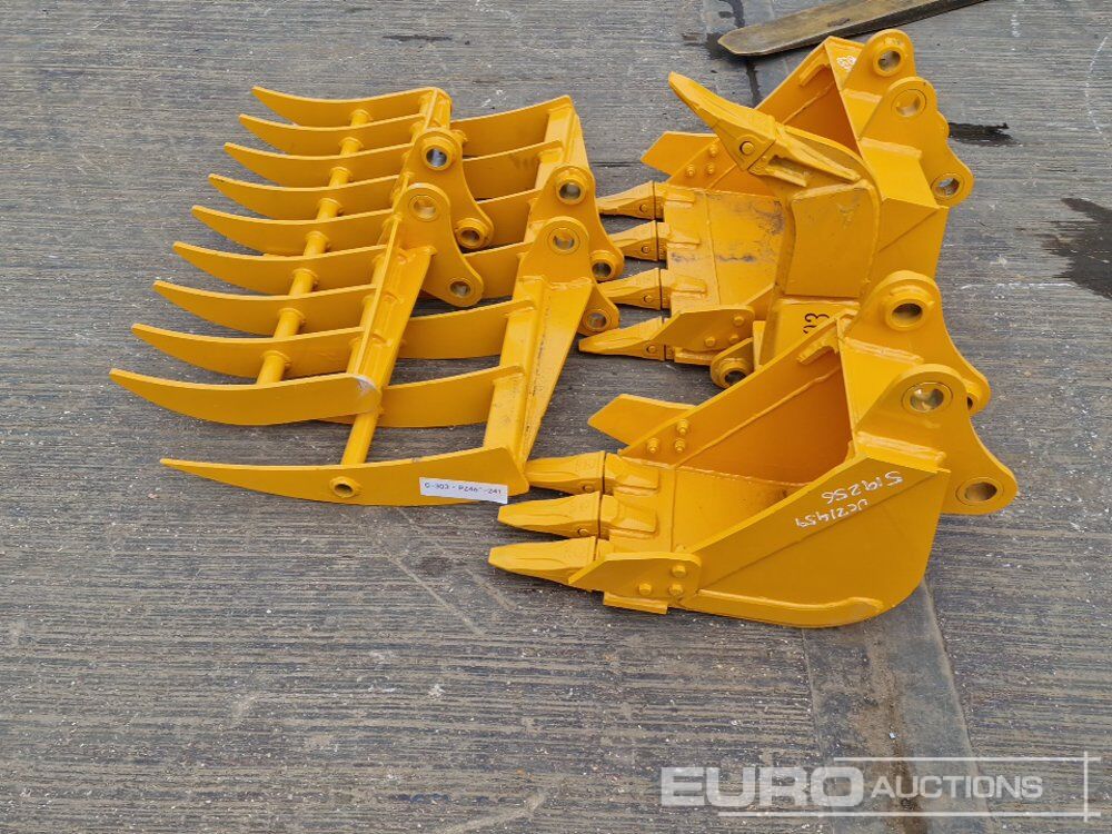 Unused 2026 GIYI 24" , 12" Digging Bucket, Ripper, 46", 38" Rake 40mm Pin to suit Mini Excavator - Godet: photos 2 Unused 2026 GIYI 24" , 12" Digging Bucket, Ripper, 46", 38" Rake 40mm Pin to suit Mini Excavator - Godet: photos 2