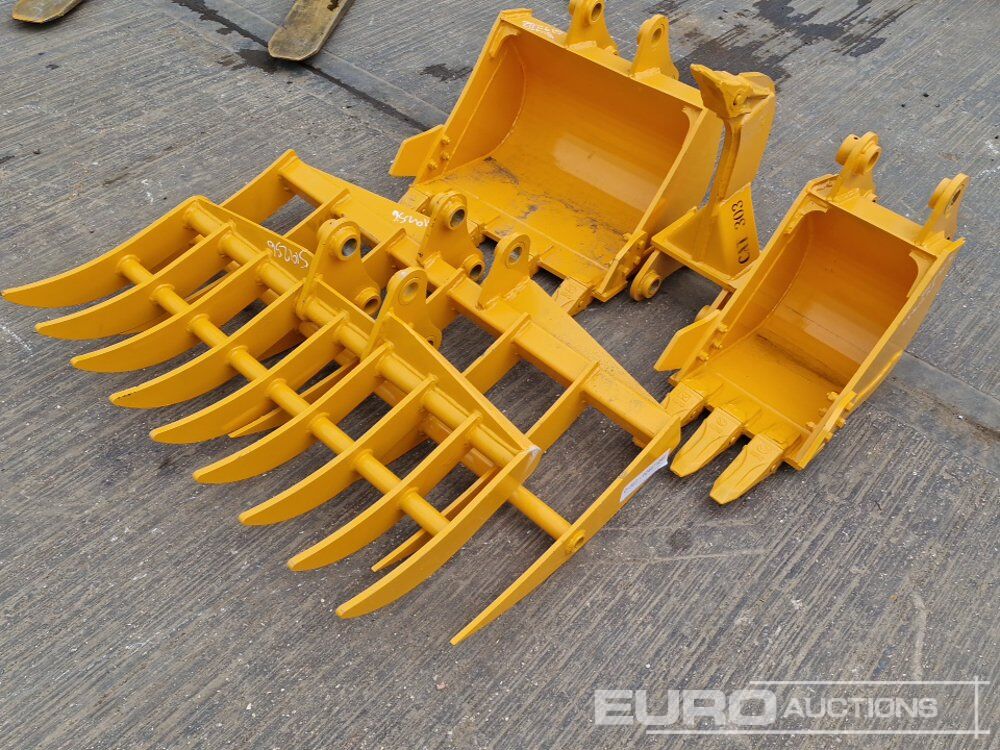 Unused 2026 GIYI 24" , 12" Digging Bucket, Ripper, 46", 38" Rake 40mm Pin to suit Mini Excavator - Godet: photos 1 Unused 2026 GIYI 24" , 12" Digging Bucket, Ripper, 46", 38" Rake 40mm Pin to suit Mini Excavator - Godet: photos 1