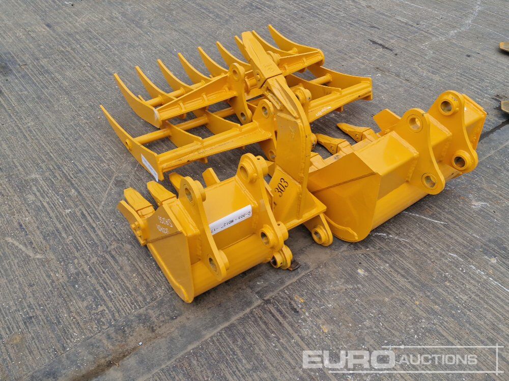 Unused 2026 GIYI 24" , 12" Digging Bucket, Ripper, 46", 38" Rake 40mm Pin to suit Mini Excavator - Godet: photos 3 Unused 2026 GIYI 24" , 12" Digging Bucket, Ripper, 46", 38" Rake 40mm Pin to suit Mini Excavator - Godet: photos 3