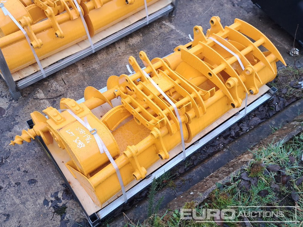 Unused Rake, Ripper, Grabber,12” Auger, 16” Auger, 8” Narrow Bucket, 24” Bucket, 32” Bucket - Godet: photos 3 Unused Rake, Ripper, Grabber,12” Auger, 16” Auger, 8” Narrow Bucket, 24” Bucket, 32” Bucket - Godet: photos 3