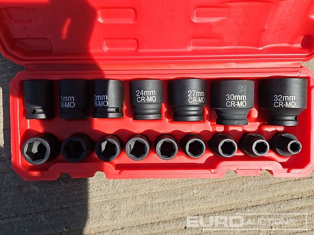 Unused Solid X 1/2" 16pc Pneumatic Short Sleeve Socket Set - Matériel de chantier: photos 5 Unused Solid X 1/2" 16pc Pneumatic Short Sleeve Socket Set - Matériel de chantier: photos 5