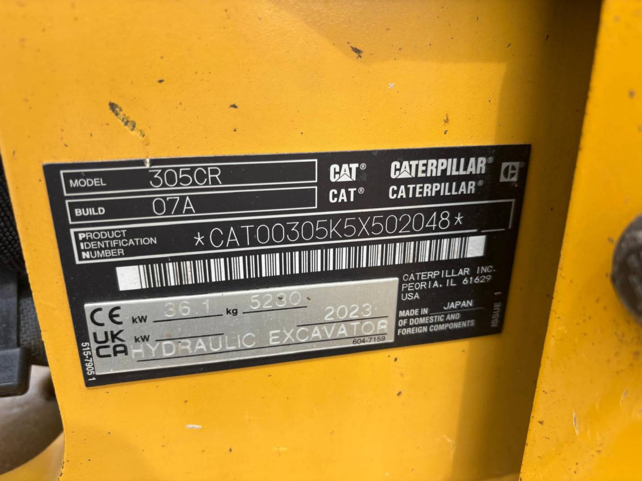 Pelle sur chenille CAT 305: photos 6