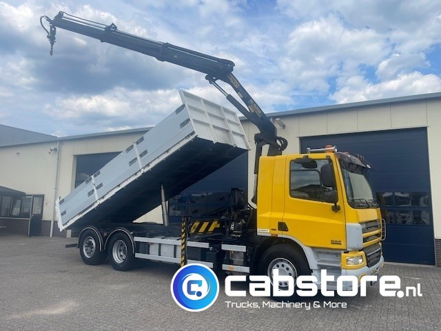 DAF CF 75.310 FAN 6x2 Euro 5 - MANUAL - Bouwjaar 2008 - Kipper - Palfinger PK 15002 Performance - Km 550.899 - Good condition! - Camion benne, Camion grue: photos 1 DAF CF 75.310 FAN 6x2 Euro 5 - MANUAL - Bouwjaar 2008 - Kipper - Palfinger PK 15002 Performance - Km 550.899 - Good condition! - Camion benne, Camion grue: photos 1