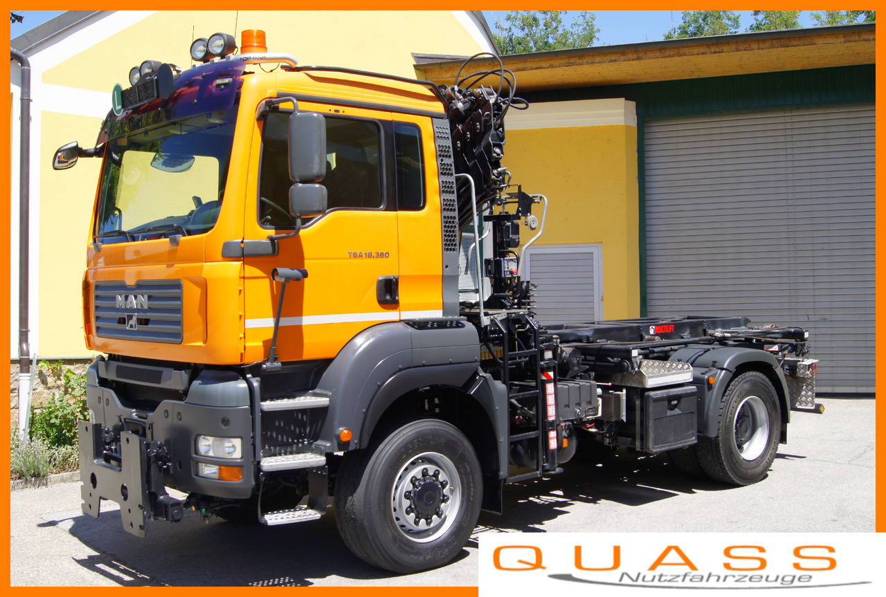 MAN TGA 18.360 BL 4x4/Euro4/TÜV/HIAB 111/MULTILIFT/Winterdienst - Camion - système de câble, Camion grue: photos 1 MAN TGA 18.360 BL 4x4/Euro4/TÜV/HIAB 111/MULTILIFT/Winterdienst - Camion - système de câble, Camion grue: photos 1