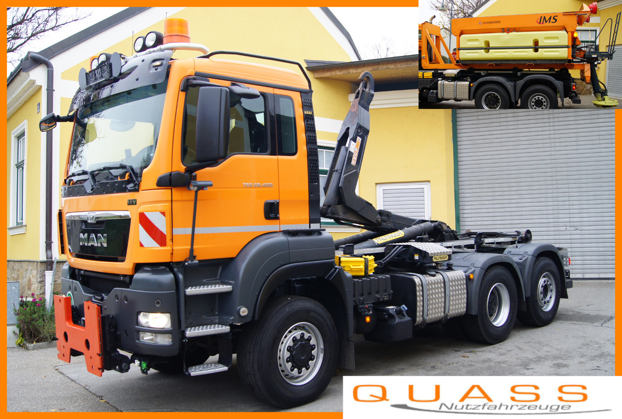 MAN TGS 28.400 BL 6x4-4/TÜV/PALIFT/Winterdienst/Salzstreuer/Streuer/Schneepflug - Camion benne: photos 1 MAN TGS 28.400 BL 6x4-4/TÜV/PALIFT/Winterdienst/Salzstreuer/Streuer/Schneepflug - Camion benne: photos 1