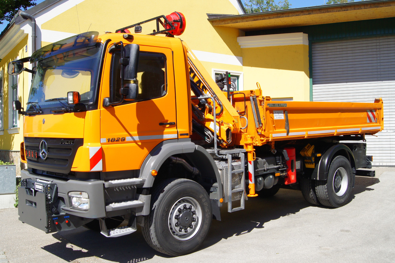 MERCEDES-BENZ AXOR 1829 4x4/EURO 5/ATLAS 65.2/MEILLER/Winterdienst - Camion benne, Camion grue: photos 2 MERCEDES-BENZ AXOR 1829 4x4/EURO 5/ATLAS 65.2/MEILLER/Winterdienst - Camion benne, Camion grue: photos 2