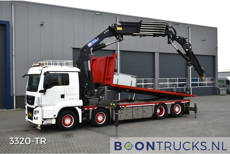 MAN TGS 440 8x2 + HMF 5020-K6 + FJ1000K4 | EURO6 * KABELSYSTEEM 30T * NL TRUCK * TOP! - Camion grue: photos 1 MAN TGS 440 8x2 + HMF 5020-K6 + FJ1000K4 | EURO6 * KABELSYSTEEM 30T * NL TRUCK * TOP! - Camion grue: photos 1