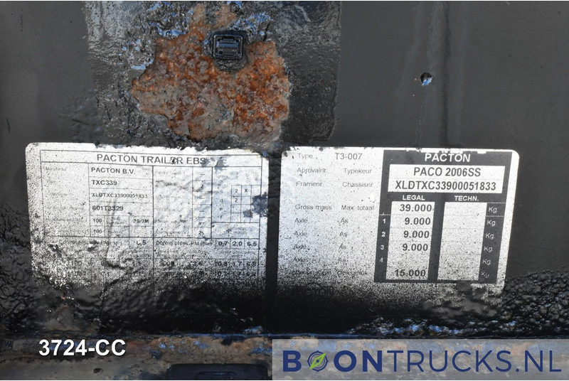 Semi-remorque porte-conteneur/ Caisse mobile Pacton T3-007 | 2x20-40-45ft HC * LIFT AXLE * BPW * NL TRAILER: photos 20