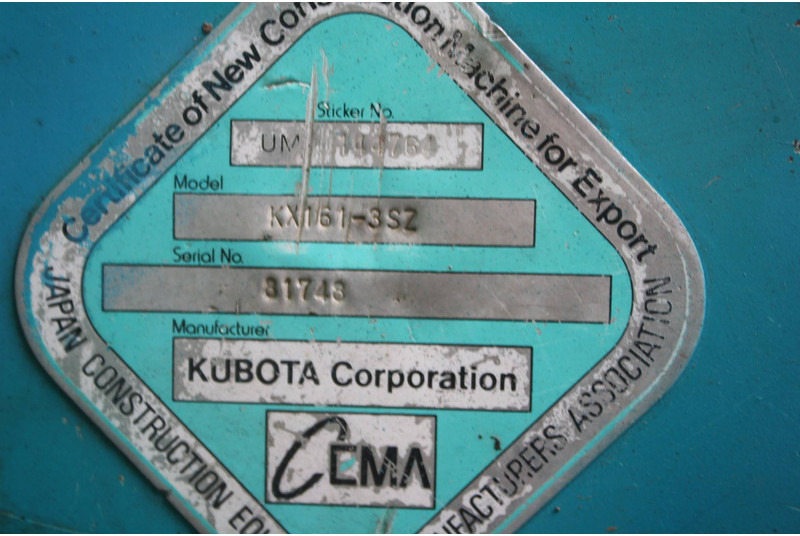 Kubota KX161-3SZ - Pelle sur chenille: photos 5 Kubota KX161-3SZ - Pelle sur chenille: photos 5