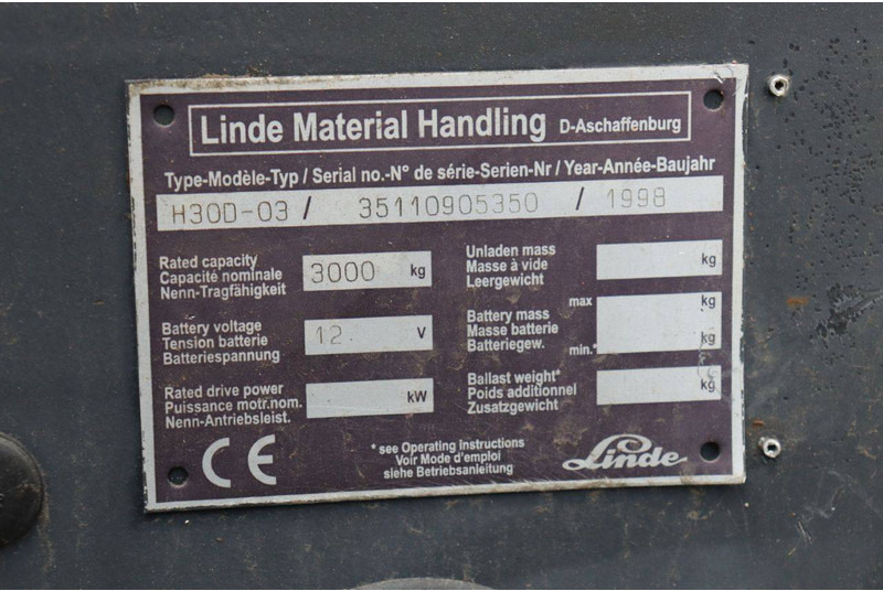 Chariot élévateur diesel Linde H30D-03: photos 15