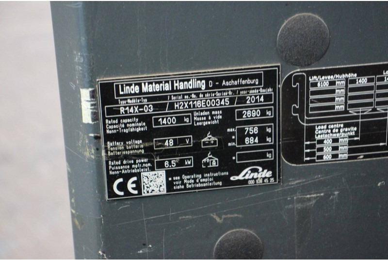 Chariot à mât rétractable Linde R14X-03: photos 16