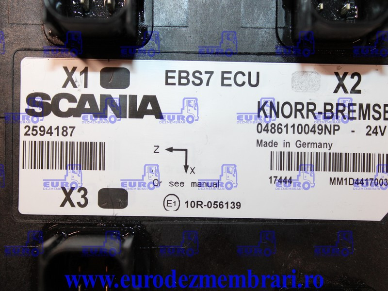CALCULATOR EBS7 SCANIA NGS 2594187, 0486110049, 2561590, 2789427 - Bloc de gestion pour Camion: photos 3 CALCULATOR EBS7 SCANIA NGS 2594187, 0486110049, 2561590, 2789427 - Bloc de gestion pour Camion: photos 3