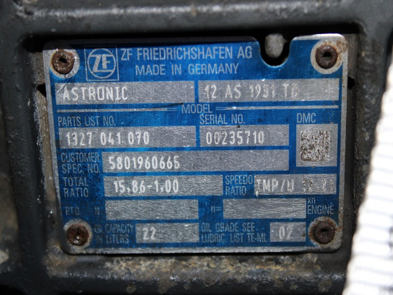 CUTIE DE VITEZE IVECO STRALIS AUTOMATA CU RETARDER 12 AS 1931 TD R=15,86-1,00 5801960665 - Boîte de vitesse pour Camion: photos 5 CUTIE DE VITEZE IVECO STRALIS AUTOMATA CU RETARDER 12 AS 1931 TD R=15,86-1,00 5801960665 - Boîte de vitesse pour Camion: photos 5
