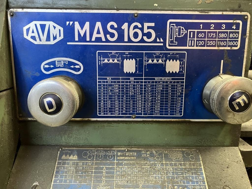 AVM MAS 165 (1972) - Tour à métaux: photos 5 AVM MAS 165 (1972) - Tour à métaux: photos 5
