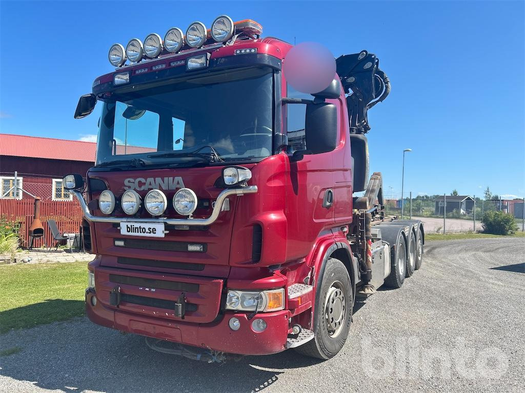 Scania R480L 8X4 - Camion ampliroll, Camion grue: photos 1 Scania R480L 8X4 - Camion ampliroll, Camion grue: photos 1