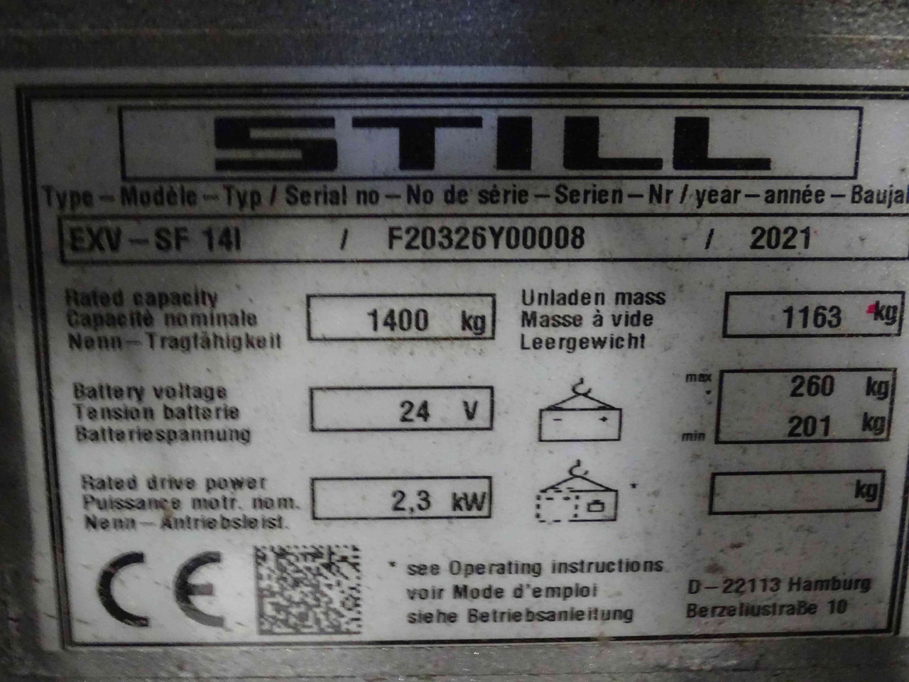 Still EXV-SF14I - Gerbeur: photos 5 Still EXV-SF14I - Gerbeur: photos 5