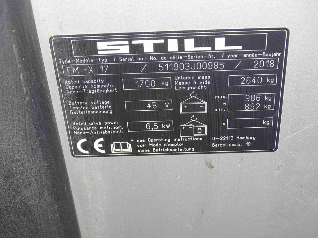 Still FM-X17 - Chariot à mât rétractable: photos 5 Still FM-X17 - Chariot à mât rétractable: photos 5