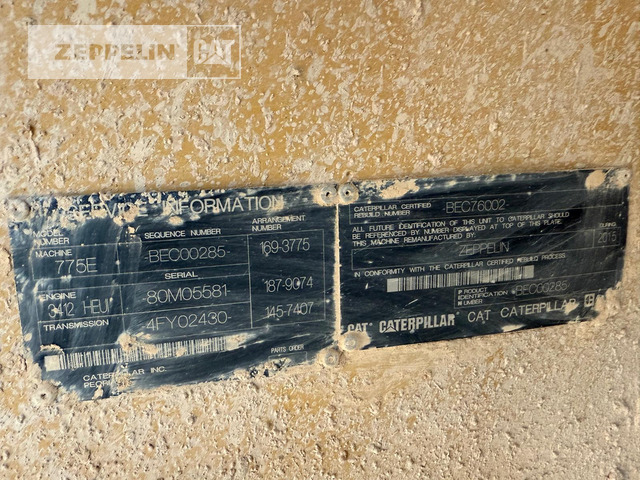 Cat 775E - Tombereau rigide: photos 5 Cat 775E - Tombereau rigide: photos 5