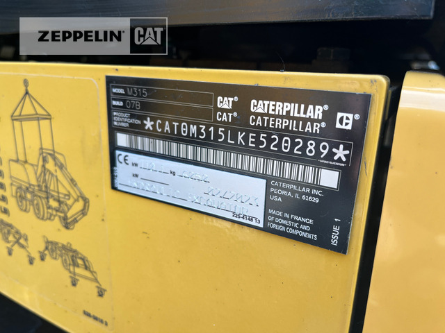 Cat M315-07A - Pelle sur pneus: photos 2 Cat M315-07A - Pelle sur pneus: photos 2